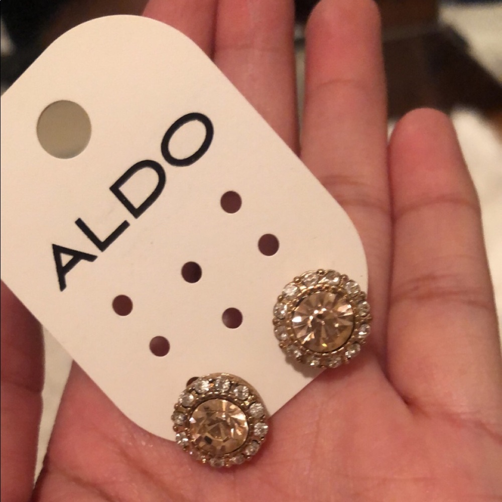 Aldo Gold Crystal Studs